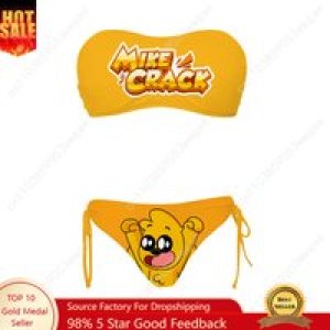 Mikecrack Swimsuit Womens Drawstring Two Piece Set Bathing Suit Personalized Swimwear Pool Beach Bikini Customized Beachwears