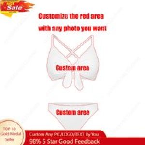 Custom Bathing Suits Cross Strap Suspenders Swimsuits Womens Personalized Bikini Pool Party Beach Swimwear Customized Beachwear