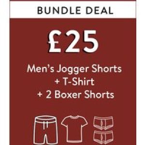 Custom Bundle Bundle Deal – Jogger Shorts + T-Shirt + 2 Boxer Shorts for £25* – Tokyo Laundry