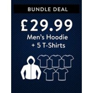 Custom Bundle Bundle Deal – Men’s Hoodie + 5 T-Shirts for £29.99* – Tokyo Laundry