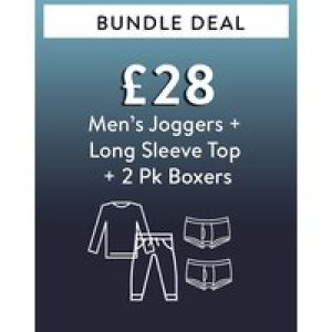 Custom Bundle Bundle Deal – Men’s Joggers + Long Sleeve Top + 2 Boxers for £28* – Tokyo Laundry