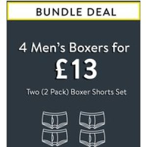 Custom Bundle Bundle Deal – 4 Men’s Boxers for £13* – Tokyo Laundry