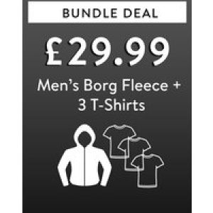Custom Bundle Winter Bundle Deal – Men’s Borg Fleece + 3 T-Shirts for £29.99* – Tokyo Laundry
