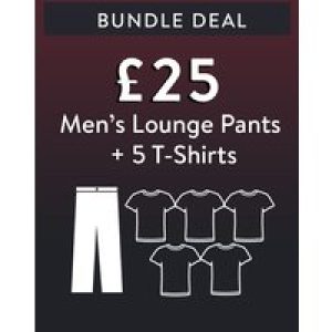 Custom Bundle Bundle Deal – Men’s Lounge Pants + 5 T-Shirts for £25* – Tokyo Laundry