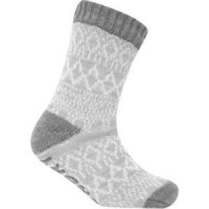Socks Atlantia Jacquard Fairisle Print Borg Lined Chunky Knit Slipper Socks in Grey / One Size – Tokyo Laundry