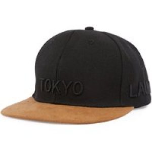 Caps Myshkin Flat-Peak Snapback Baseball Cap with Faux Suede Peak in Black Denim / One Size – Tokyo Laundry