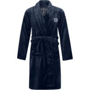 Dressing Gown Men’s Alps Soft Fleece Dressing Gown with Tie Belt in Blue / L – Tokyo Laundry