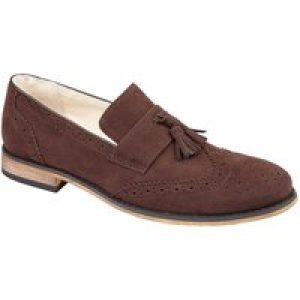 Shoes Seville Suede Brogue Loafers with Tassel Detail in Dark Brown / 7 (40) – Tokyo Laundry