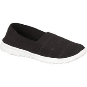 Shoes Womens Nadia Elasticated Slip On Plimsolls in Black / UK 8 – Tokyo Laundry