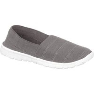 Shoes Womens Nadia Elasticated Slip On Plimsolls in Grey / UK 3 – Tokyo Laundry