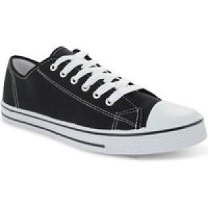 Shoes Mens Taylor Low Top Lace Up Canvas Trainers in Black / UK 7 – Tokyo Laundry