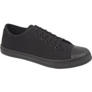 Shoes Womens Baltimore Low Top Lace Up Canvas Trainers In All Black / UK 3 – Tokyo Laundry