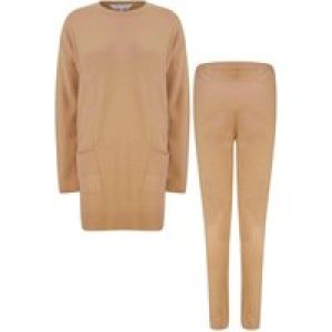 Loungewear Ninette 2 Pc Jersey Knit Top / Pants Lounge Set in Nougat Nut – Amara Reya / L/XL – Tokyo Laundry