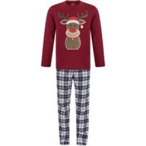 Loungewear Boy’s Rudolph 2pc Lounge Set in Red / White Navy Check – Merry Christmas Kids (4-12yrs) / 4-5 Years – Tokyo Laundry