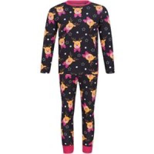 Loungewear Girl’s Rudolph Repeat Motif 2PC Lounge Pyjama Set in Navy – Merry Christmas Kids (4-12yrs) / 11-12 Years – Tokyo Laundry