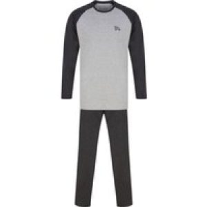 Loungewear Tudor 2pc Long Sleeve Cotton Lounge Set in Light Grey Marl / Charcoal Marl / XL – Tokyo Laundry