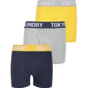 Boys Underwear Boys (6-13yr) Henson (3 Pack) Boxer Shorts Set in Mood Indigo / Solar Yellow / Grey Marl / 6-7 Years – Tokyo Laundry
