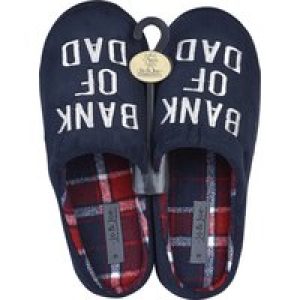 Slippers Bank Of Dad Novelty Slippers in Navy / 8 (41) – Tokyo Laundry