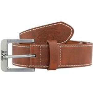 Belt Jonason Faux Leather Belt with Contrast Stitching In Brown / L/XL – Tokyo Laundry