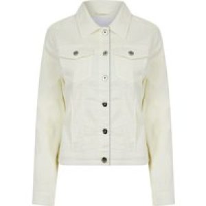 Coats / Jackets Feather Women’s Stretch Cotton Denim Jacket in Cream – Amara Reya / 10 – Tokyo Laundry