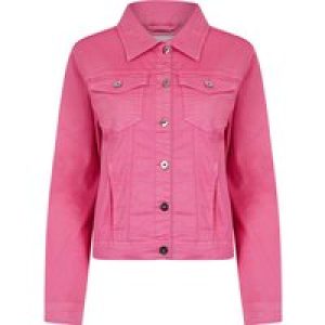Coats / Jackets Feather Women’s Stretch Cotton Denim Jacket in Pink Cosmos – Amara Reya / 10 – Tokyo Laundry