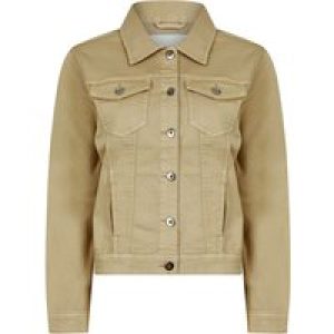 Coats / Jackets Feather Women’s Stretch Cotton Denim Jacket in Taupe – Amara Reya / 12 – Tokyo Laundry