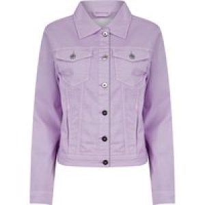 Coats / Jackets Feather Women’s Stretch Cotton Denim Jacket in Pale Violet – Amara Reya / 12 – Tokyo Laundry