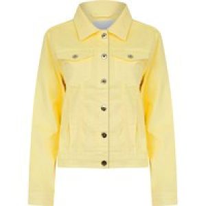 Coats / Jackets Feather Women’s Stretch Cotton Denim Jacket in Pale Lemon – Amara Reya / 10 – Tokyo Laundry