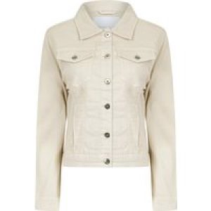 Coats / Jackets Feather Women’s Stretch Cotton Denim Jacket in Ivory – Amara Reya / 10 – Tokyo Laundry
