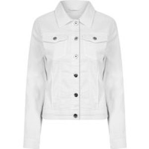 Coats / Jackets Feather Women’s Stretch Cotton Denim Jacket in Optic White – Amara Reya / 10 – Tokyo Laundry