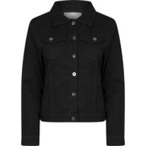 Coats / Jackets Feather Women’s Stretch Cotton Denim Jacket in Jet Black – Amara Reya / 10 – Tokyo Laundry