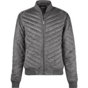 Coats / Jackets Myers Quilted Suede Bomber Jacket in Grey / L – Tokyo Laundry