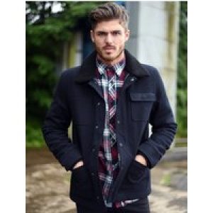 Coats / Jackets Babayan Borg Collar Wool Rich Jacket in Navy / XL – Tokyo Laundry