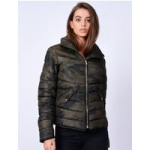 Coats / Jackets Ewok Funnel Neck Quilted Camo Jacket in Khaki Camo / 10 – Tokyo Laundry