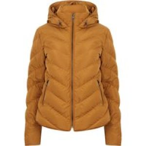 Coats / Jackets Oracle Chevron Quilted Hooded Puffer Jacket in Mustard / 10 – Tokyo Laundry
