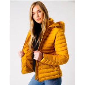 Coats / Jackets Ginger 2 Quilted Hooded Puffer Jacket in Old Gold / 10 – Tokyo Laundry