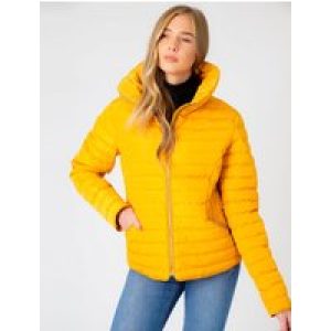 Coats / Jackets Zelda 2 Funnel Neck Quilted Jacket in Old Gold / 10 – Tokyo Laundry