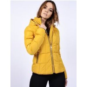 Coats / Jackets Wookie Quilted Hooded Jacket in Old Gold / 10 – Tokyo Laundry