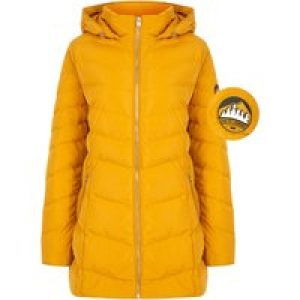 Coats / Jackets Safflower 2 Longline Quilted Puffer Coat with Hood In Old Gold / 10 – Tokyo Laundry
