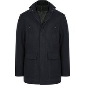 Coats / Jackets Clayne Wool Look Notch Collar Tailored Coat with Quilted Mock Insert in Navy / S – Tokyo Laundry