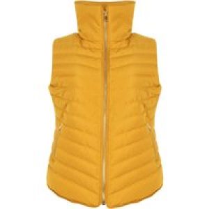 Coats / Jackets Chervil Quilted Puffer Gilet With Funnel Neck In Old Gold / 8 – Tokyo Laundry