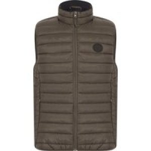 Coats / Jackets Mentari Quilted Puffer Gilet with Fleece Lined Collar in Khaki / L – Tokyo Laundry
