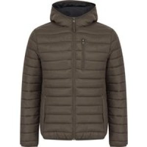 Coats / Jackets Nadav Quilted Puffer Jacket with Hood in Khaki / L – Tokyo Laundry