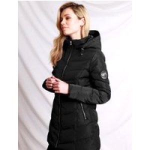 Coats / Jackets Safflower 2 Longline Quilted Puffer Coat with Hood In Black / 10 – Tokyo Laundry