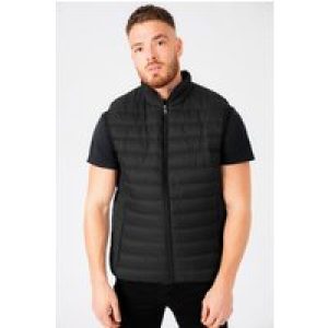 Coats / Jackets Yellin 2 Quilted Puffer Gilet with Fleece Lined Collar in Jet Black / Burgundy / L – Tokyo Laundry