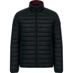 Coats / Jackets Inigo Funnel Neck Quilted Puffer Jacket in Jet Black / Burgundy / L – Tokyo Laundry
