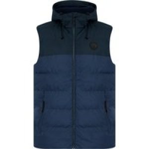 Coats / Jackets Tarlo Micro-Fleece Lined Hooded Quilted Puffer Gilet in Sky Captain Navy / L – Tokyo Laundry