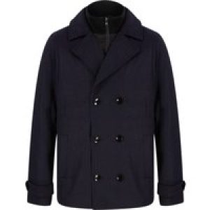 Coats / Jackets Uxmal Double Breasted Wool Look Pea Coat with Quilted Mock Insert in Navy / L – Tokyo Laundry