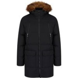 Coats / Jackets Darryl Padded Parka Coat with Faux Fur Trim Hood in Jet Black / L – Tokyo Laundry