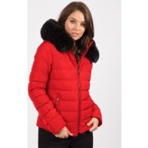 Coats / Jackets Pepper Quilted Hooded Jacket With Detachable Fur Trim In Crimson / 8 – Tokyo Laundry